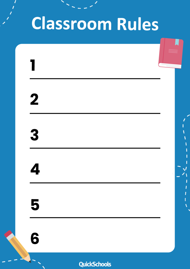 Classroom rules template 